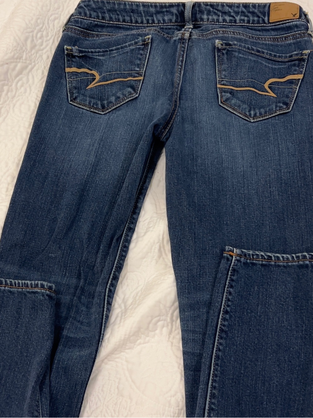 American Eagle Dark Blue Women's Slim Jeans (Size 4)